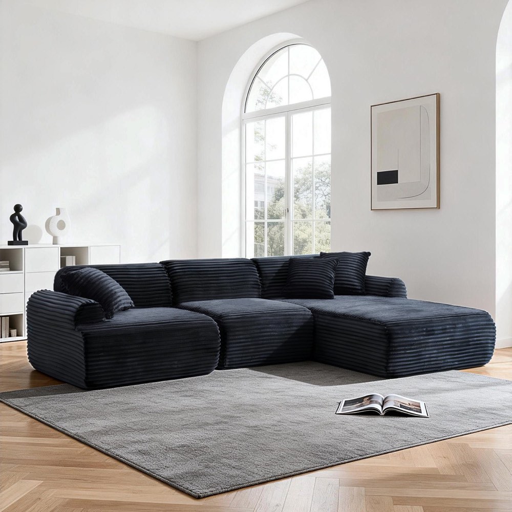 Compressed Sofa - T-983 Black