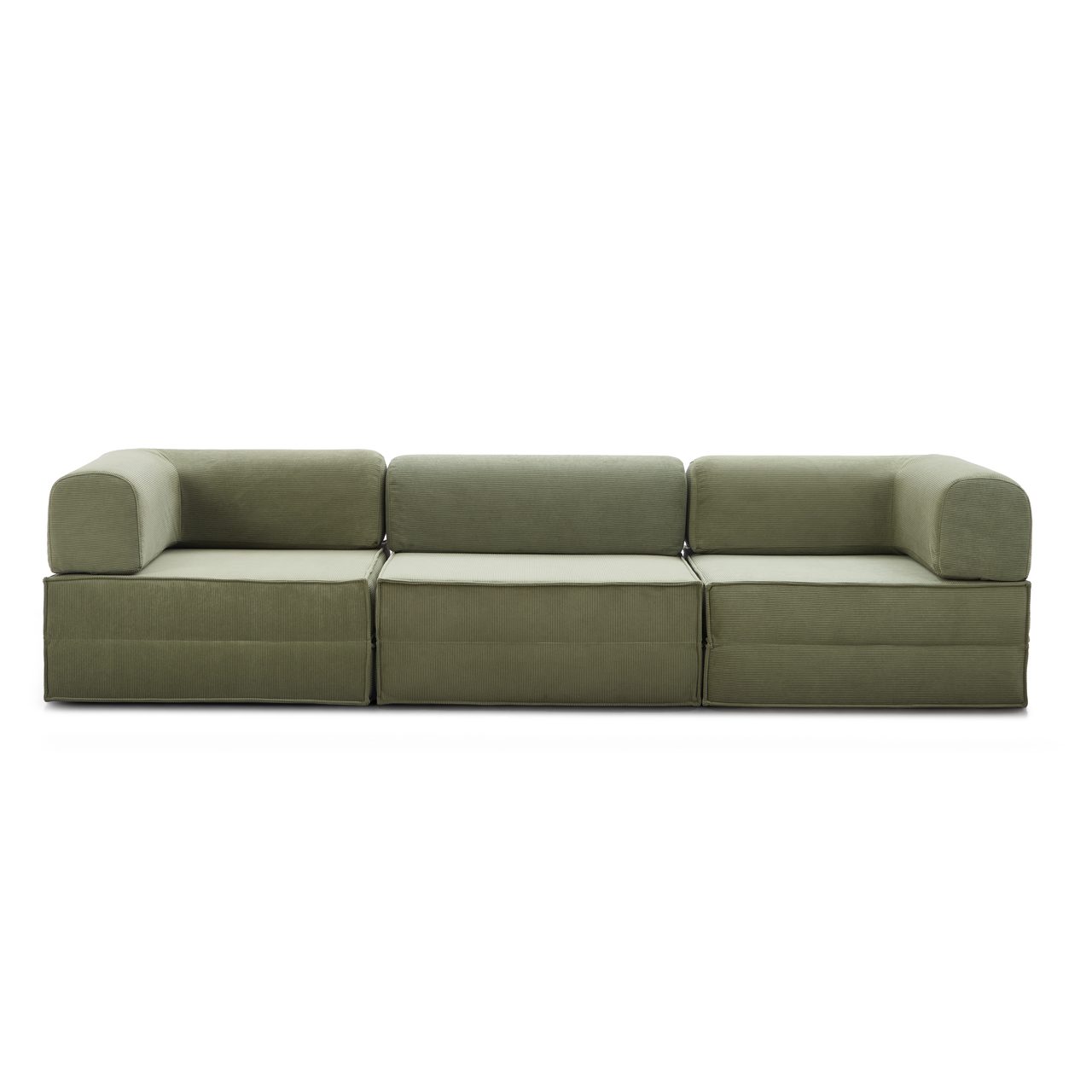 Compressed Sofa Bed - T-039-F Corduroy 3-Seater