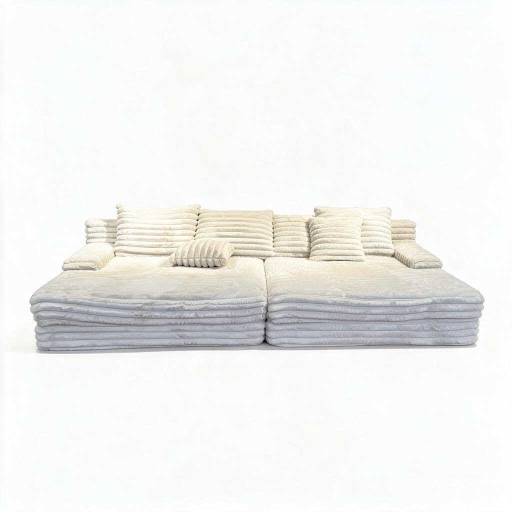 Compressed Sofa - T-617-1 Corduroy Jumbo Double Chaise
