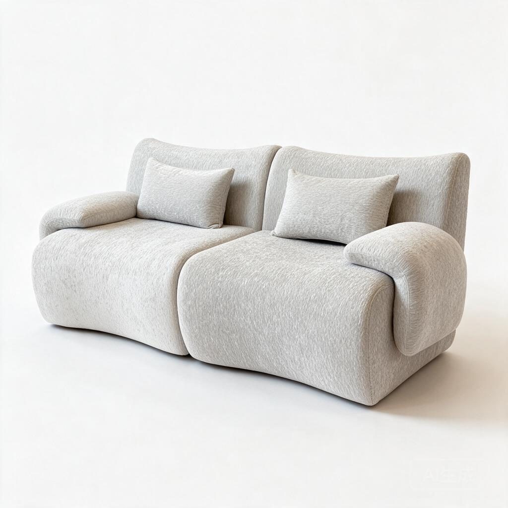 Compressed Sofa - T-622-T Chenille 2-Seater